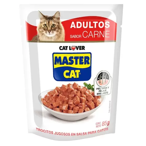 Trocitos Jugosos Master Cat Carne 85 gr