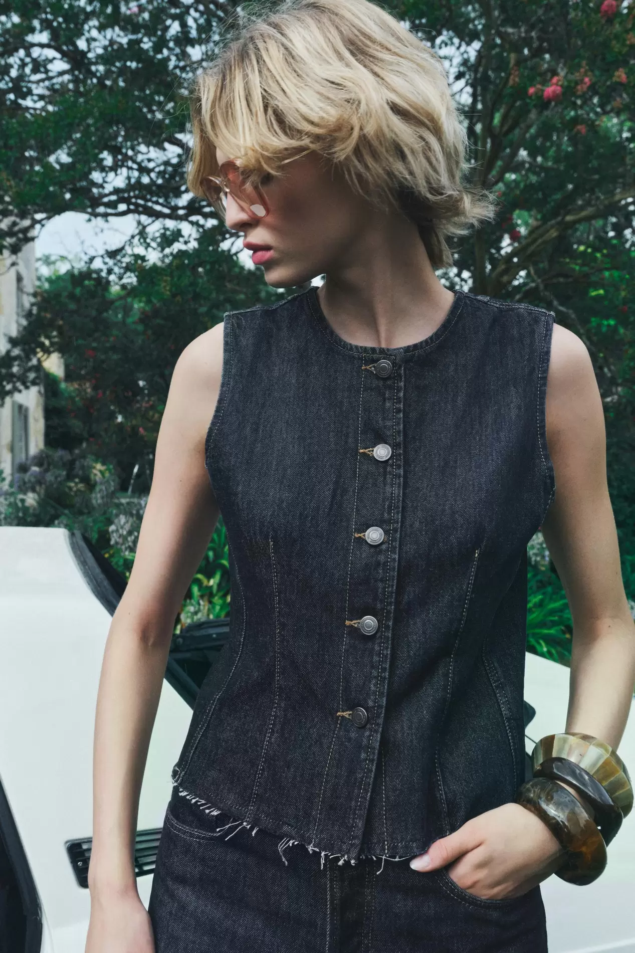 CHALECO DENIM ZW COLLECTION