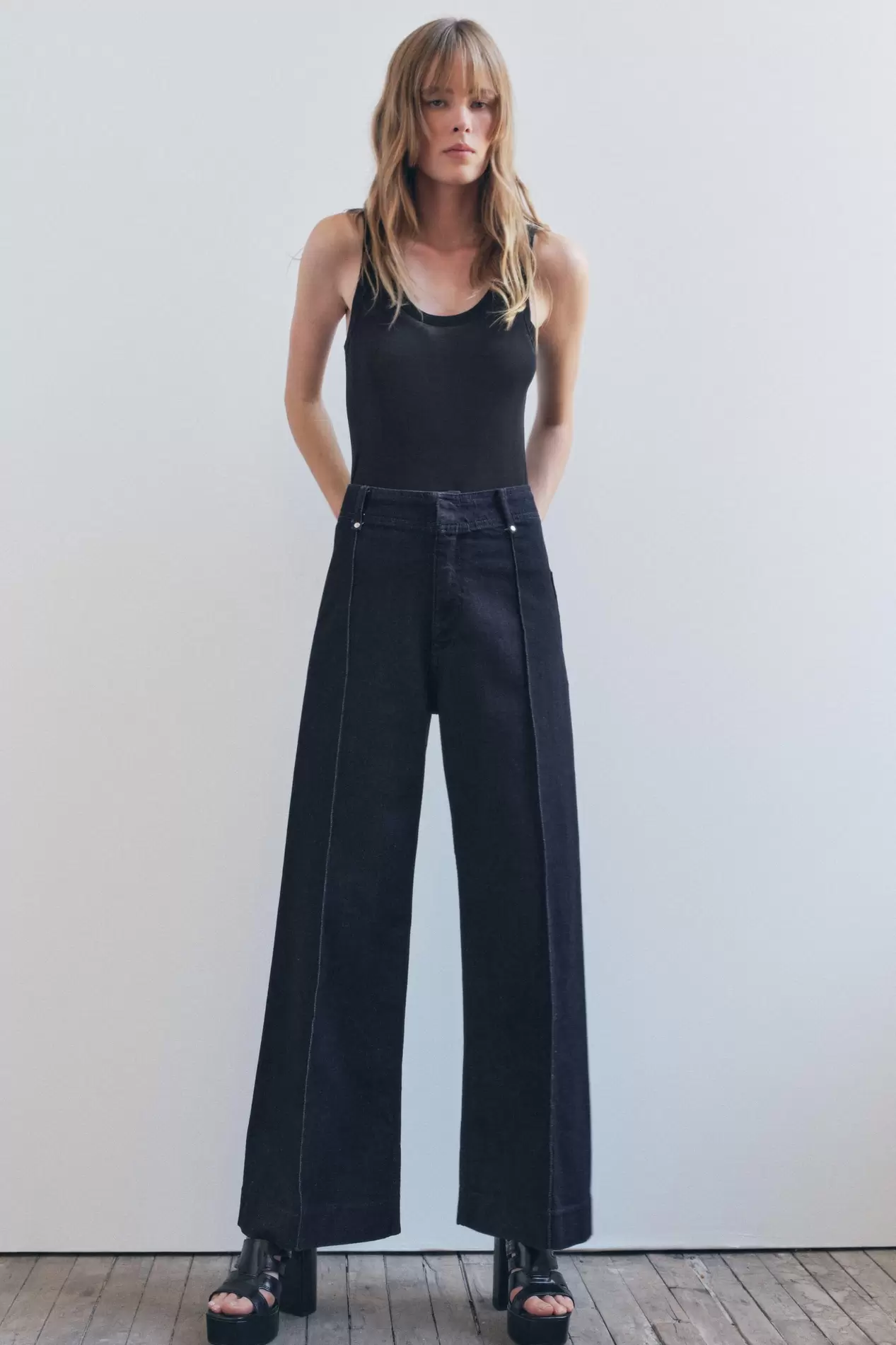 JEANS ZW COLLECTION WIDE LEG TIRO ALTO