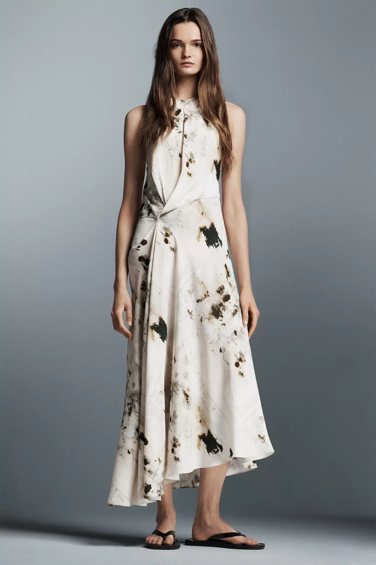 VESTIDO ESTAMPADO DRAPEADO ZW COLLECTION