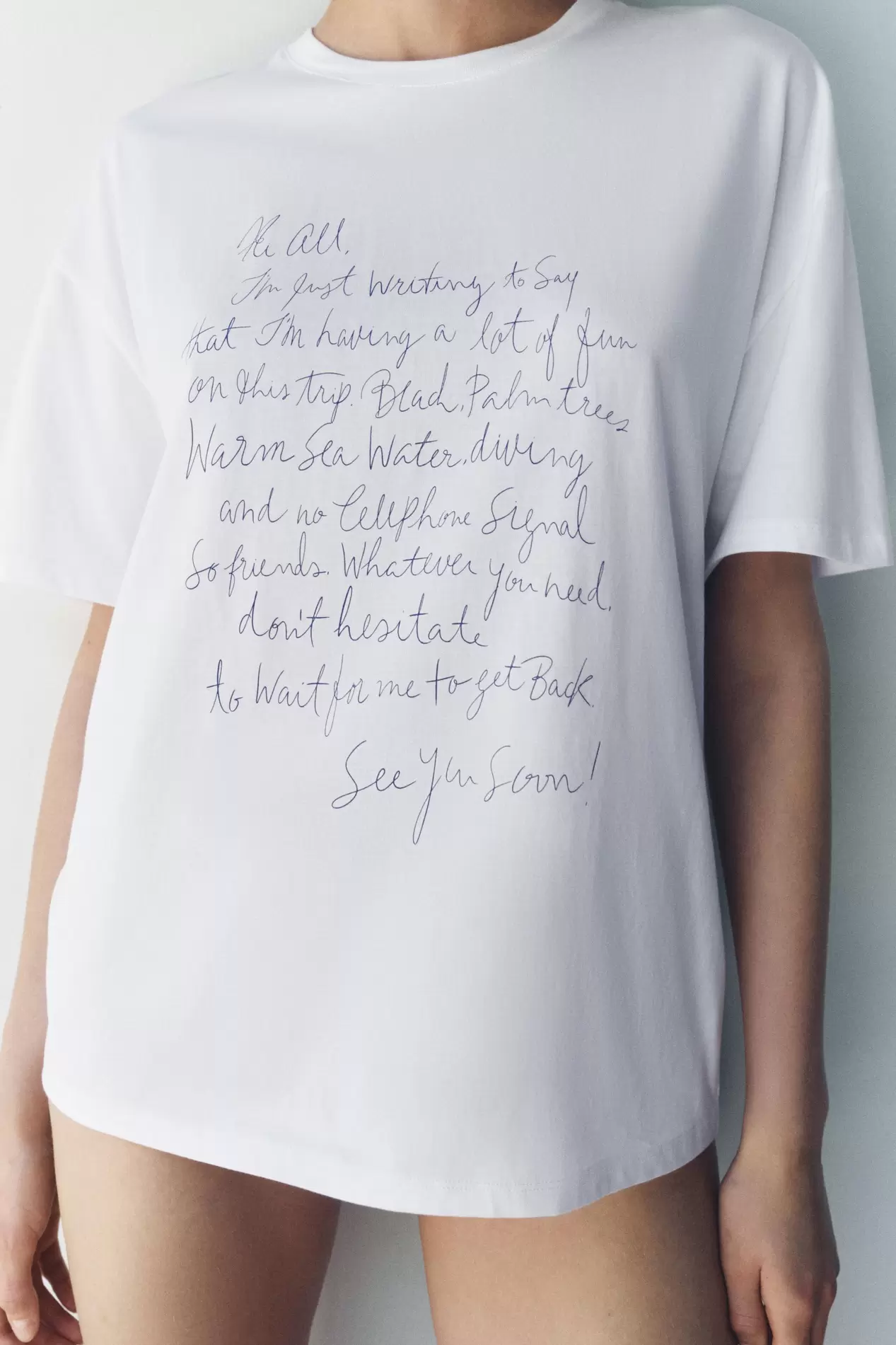 CAMISETA TEXTO CONTRASTE