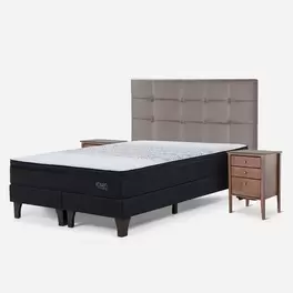 Cama Tempo 2 Plazas + Muebles Issey