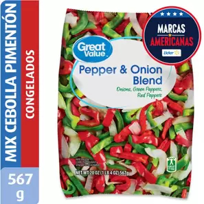Mix de Vegetales congelados cebolla y pimentón, 567 g