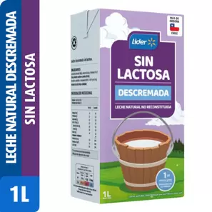 Leche descremada sin lactosa, 1 L