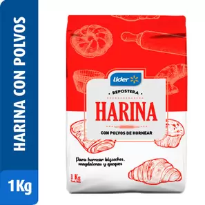 Harina con Polvos de Hornear Bolsa, 1 kg