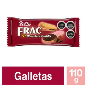 Paquete Galletas Frac Bi Chocolate y Frutilla, 110 g