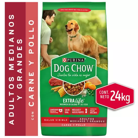 Dog Chow FOR Adulto Raza Med/Gde 24 KG