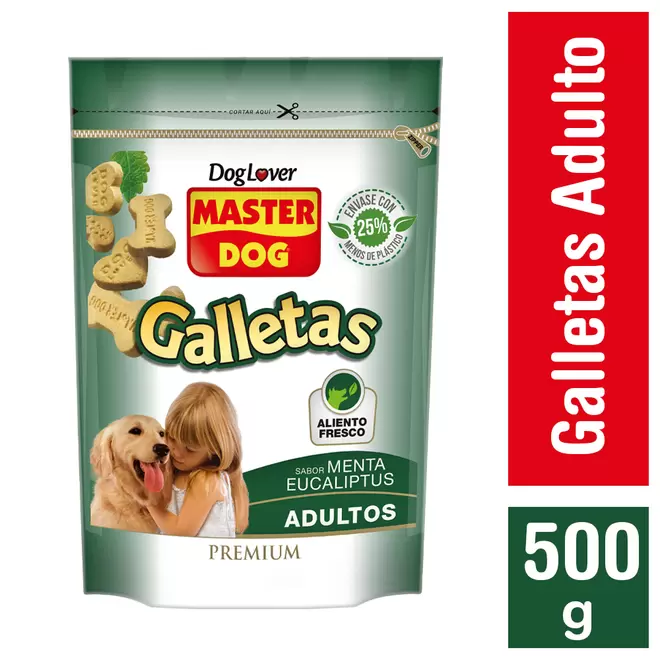 Snack Galleta Master Dog De Menta Para Cachorro 500 gr