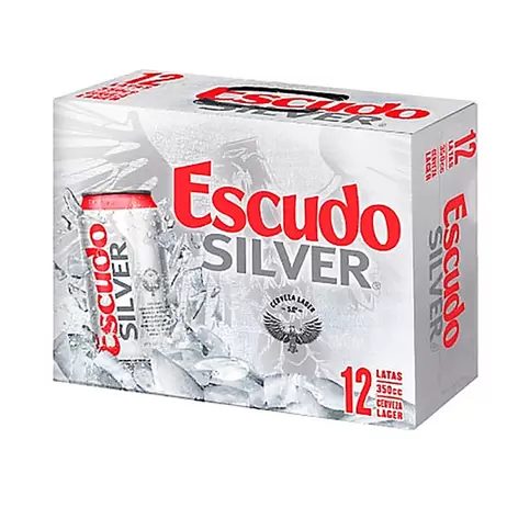 Cerveza Escudo Silver Lata Pack 12 X 350 Cc