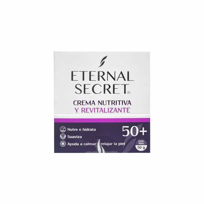 CREMA NUTRITIVA Y REVITALIZANTE 50+ CON ÁCIDO HIALURÓNICO 50 GR - ETERNAL SECRET