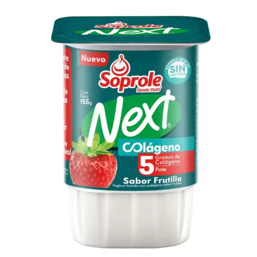 Yogurt Next Colageno Sabor Frutilla Soprole 155 gr