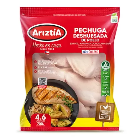 Pechuga De Pollo Ariztia Deshuesada IQF 700 gr