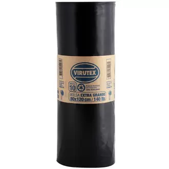 Bolsa Basura Bio Rollo 80x120 cms. Virutex rollo 10 und