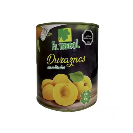 Duraznos El Trebol Mitades 820 gr