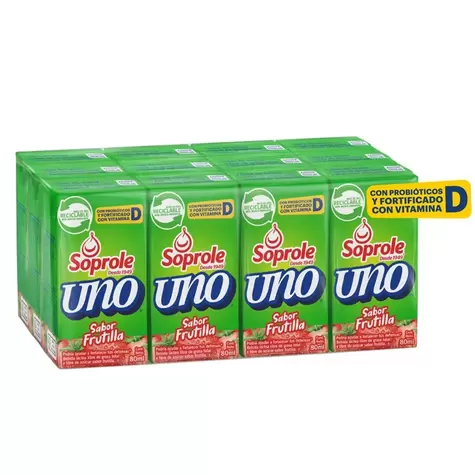 Uno Sabor Frutilla Pack 12 und Tetra