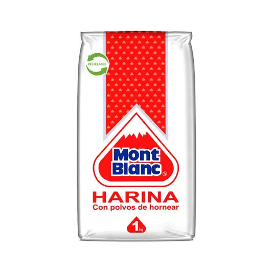 Harina Mont Blanc Con Polvos de Hornear Kilo