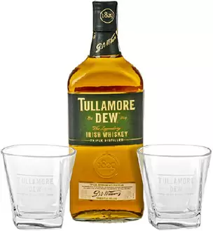 Tullamore Dew Whisky 700cc + 2 Vasos