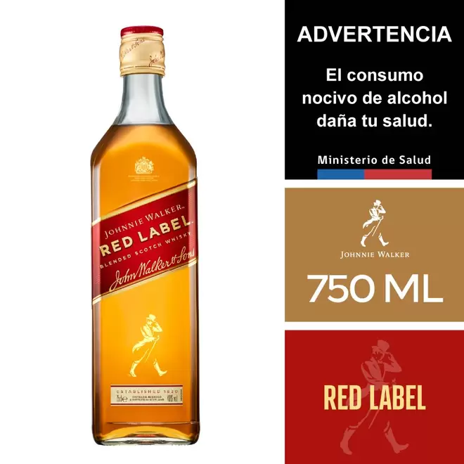 Whisky Johnnie Walker red label 750 cc