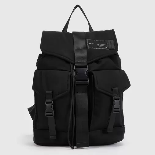 Mochila Casual Negra Poliéster