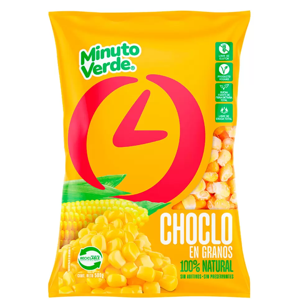Choclo Congelado Minuto Verde 100% Natural 500 g