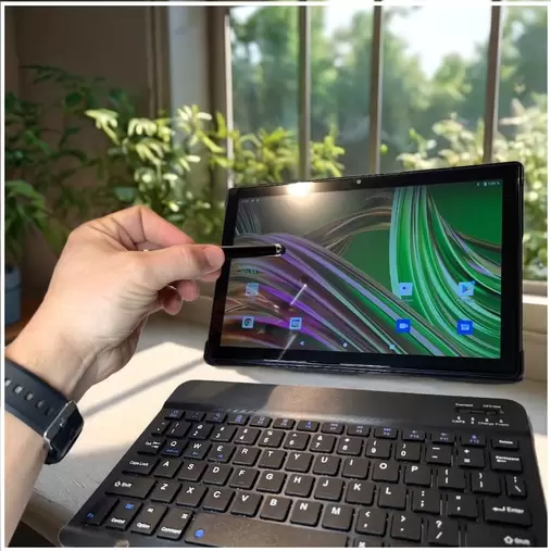 Tablet Pantalla FHD 10 Pulgadas 64GB ROM 4GB RAM 4G LTE Cámara 13MP Android 11 Accesorios