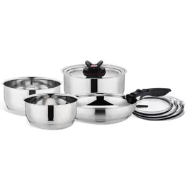 Batería de Cocina Zibel 9 Piezas Acero