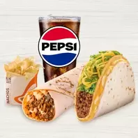  Combo Taco Cheesy Double Decker + Burrito Cheesy Double + Nachos + Bebida