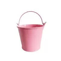 Balde Metalico Chico Rosa 1 Uni