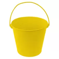 Balde Metálico Mediano Amarillo 1 Uni