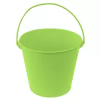 Balde Metalico Mediano Verde Lima 1 Uni