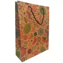 Bolsa De Regalo Kraft Flower Extra Grande 1 Uni