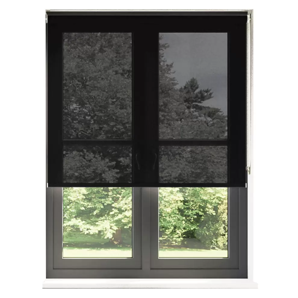 Cortina Roller Screen 120x165 Cm - Negro - Negro