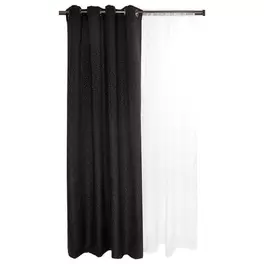 Set Cortinas 8P Natales 140X220 Color Negro - Negro
