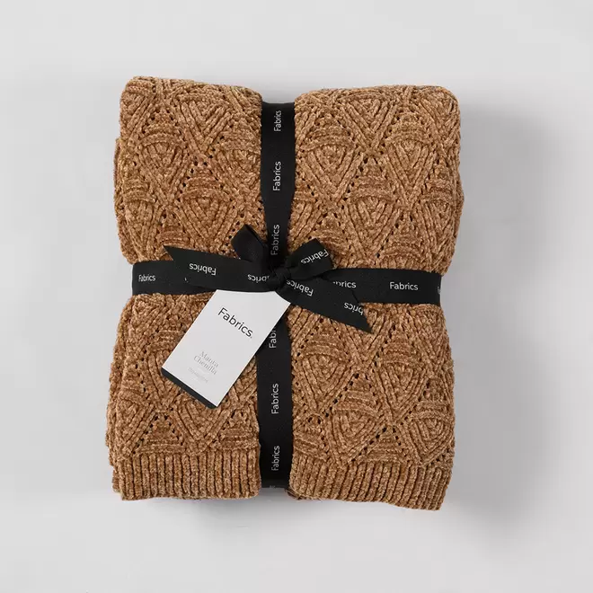 Manta Chenilla Lyon Ocre