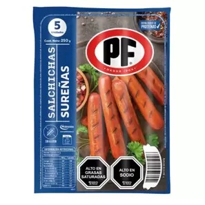 Salchichas Sureñas 5 Unidades, 250 g