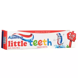 Aquafresh Crema Dental Little Teeth 63 g (2 a 5 Años)