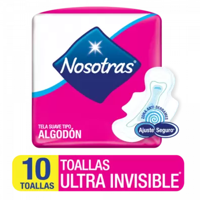 Donnasept Nosotras Toallas Higiénicas Ultra Invisible Suave 10 unidades