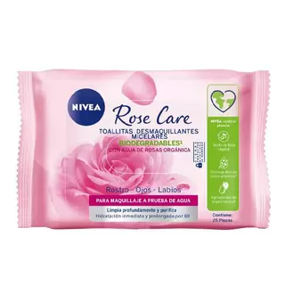 Nivea Toallitas Desmaquillantes Rose Care x 25 unidades
