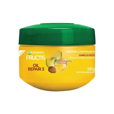 Garnier Fructis Mascarilla Fortificante Oil Repair 3 Cabello Seco 300 g