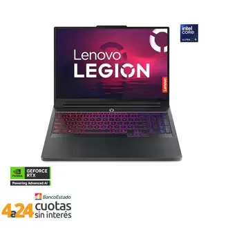 Notebook Gamer AI PC Legion Pro 7 Gen 10 Intel Core Ultra 9 275HX NVIDIA GeForce RTX 5080 16GB 16" WQXGA 240HZ OLED 32GB RAM 1TB SSD Windows 11 Eclipse Black 83F5000VCL
