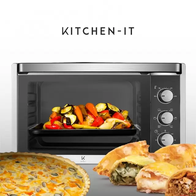 Horno Eléctrico 45lt Acero Inoxidable Silver Series...