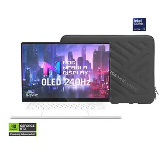 Notebook Gamer AI PC ROG Zephyrus G16 Intel Core Ultra 9 285H NVIDIA GeForce RTX 5070 TI 12GB 16" 2.5K 240Hz 32GB 1TB SSD Windows 11 Platinum White GU605CR-QR108W