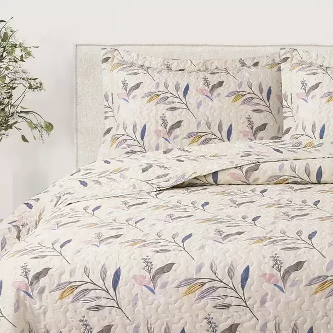 Colcha Silver Estampada Single Amber Beige