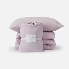 Funda De Plumón Cuna Muselina Rosa Pálido