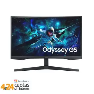 Monitor Gamer Samsung Curvo, 27", QHD, 165Hz, VA, 1ms, HDR10, FreeSync Premium, Odyssey G5 LS27CG552ELXZS