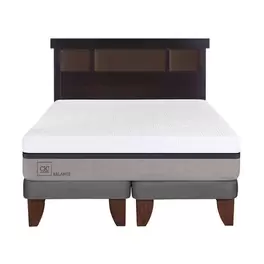Cama EuropeaBase Dividida 2 Plazas Balance + Respaldo New Dublin Chocolate
