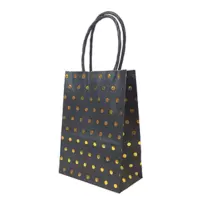 Bolsa Negra Puntos Dorados 15x11x6cm 1 Uni