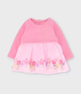 Vestido recién nacida tejido con flores