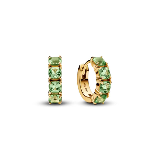Aretes de Aro Verdes