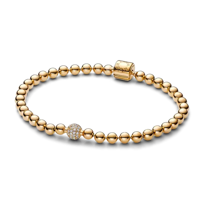 Brazalete Cuentas y Pavé